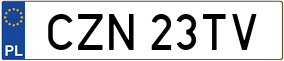 Trailer License Plate